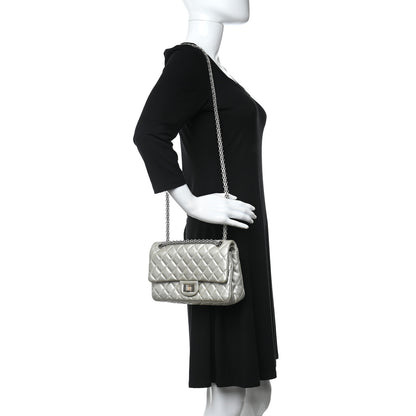 Chanel Metallic Lambskin Quilted 2.55 Reissue 225 Flap Silver 2 of 9