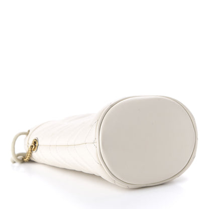 Gucci Calfskin Matelasse Mini GG Marmont 2.0 Bucket Bag White 4 of 9