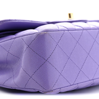 Chanel Caviar Quilted Small Double Flap Purple 9 of 13