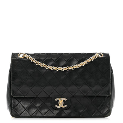 Chanel Lambskin Quilted Medium Double Flap Bijoux Chain Black 1 of 17