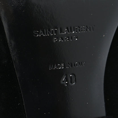 Saint Laurent Velluto Master Crystal Embellished Blaze 45 La Strass Ankle Boots 40 Black 6 of 8