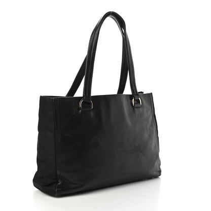 Prada Soft Calf Shopping Tote Black 3 of 9