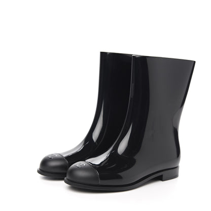 Chanel Rubber Rain Boots 41 Black 3 of 10
