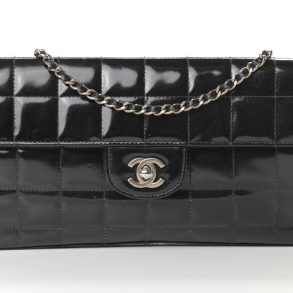 Chanel Patent Quilted East West Chocolate Bar Flap Black 9 of 14