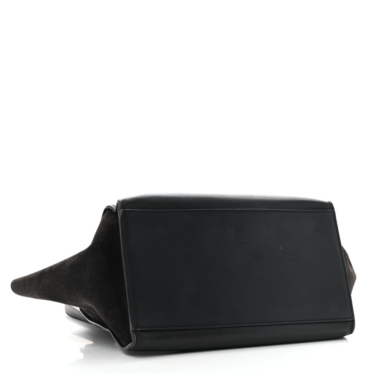 Celine Smooth Calfskin Suede Medium Trapeze Blue Black 4 of 18
