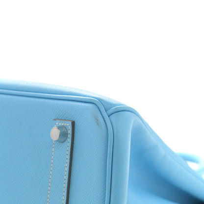 Hermes Epsom Candy Birkin 35 Celeste Mykonos 11 of 13