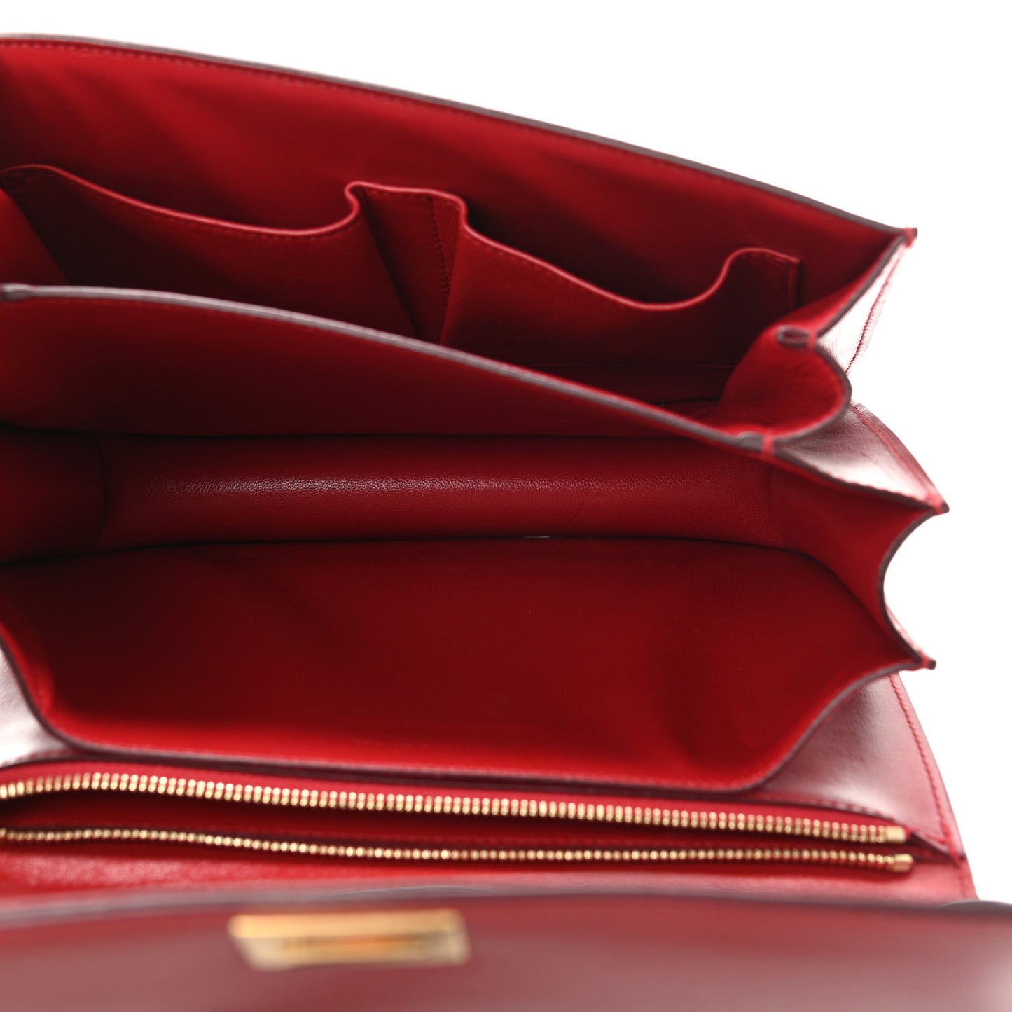 Box Calfskin Medium Classic Box Flap Bag Red