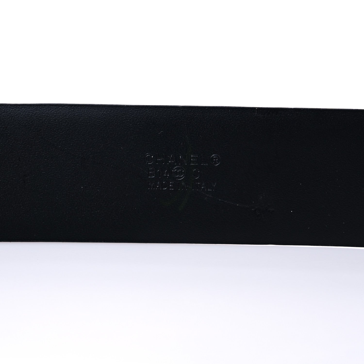 Chanel Patent Plexiglass CC Boy Belt 90 36 Black Blue 3 of 8