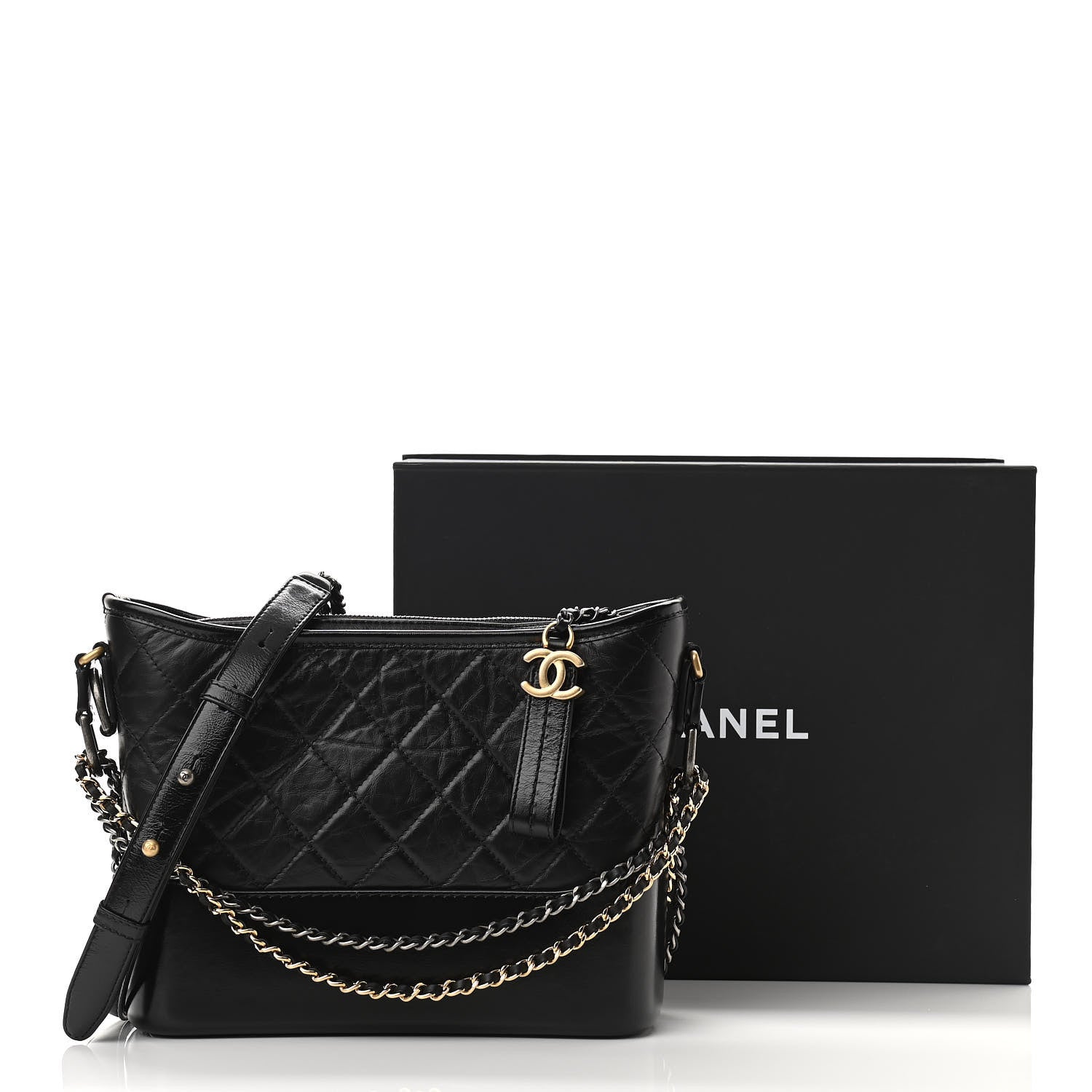 Chanel Aged Calfskin Medium Gabrielle Hobo Black 11 of 11