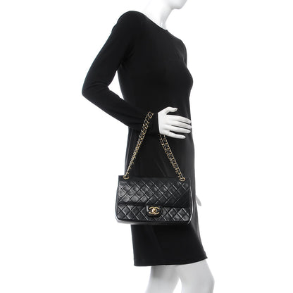 Chanel Lambskin Quilted Medium Double Flap Black 2 of 11