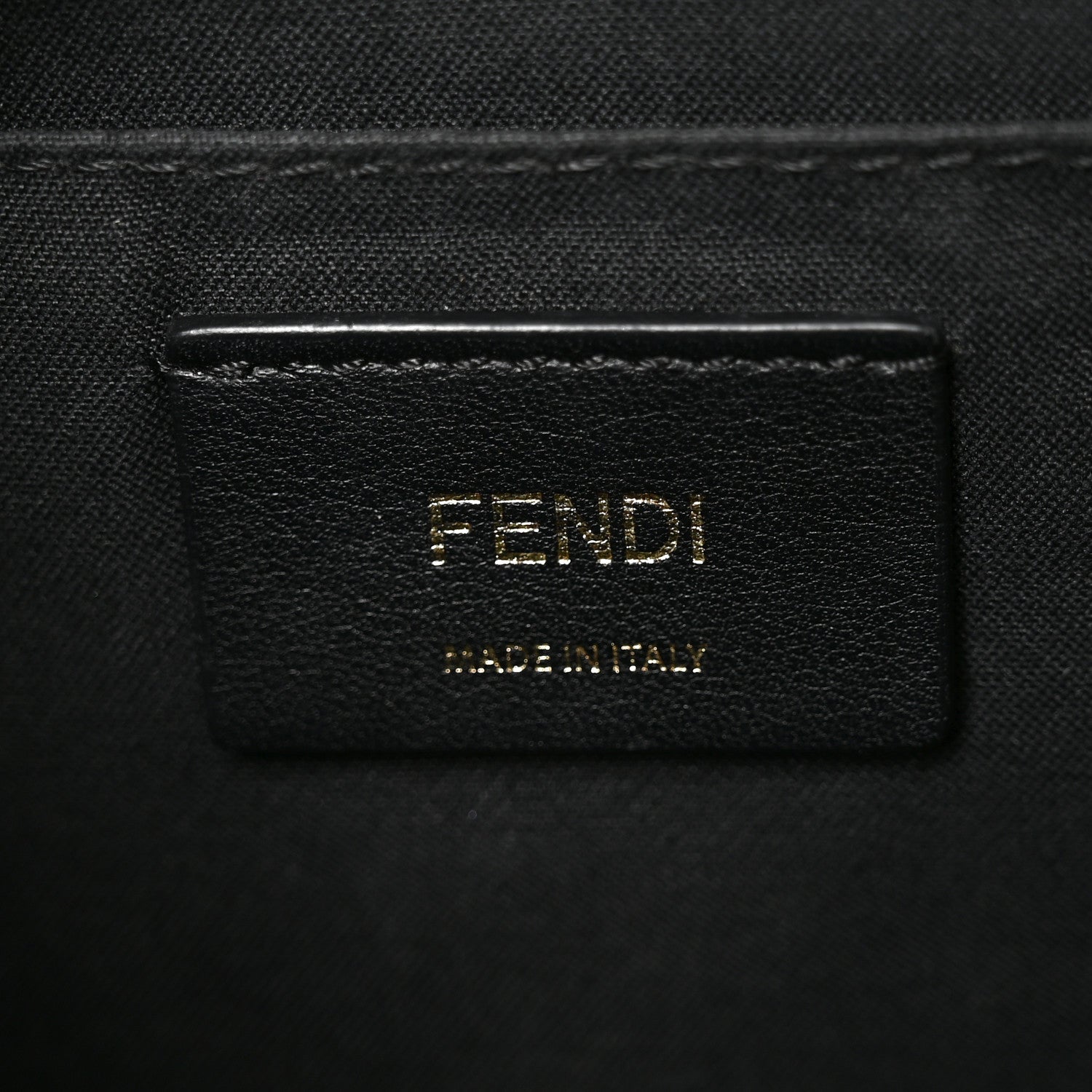 Fendi Glazed Fabric Vitello Century FF 1974 Stamp Patch Camera