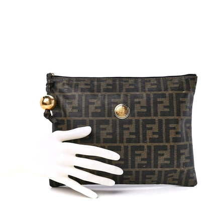 Fendi Zucca Spalmati Zip Pouch Tobacco 2 of 13
