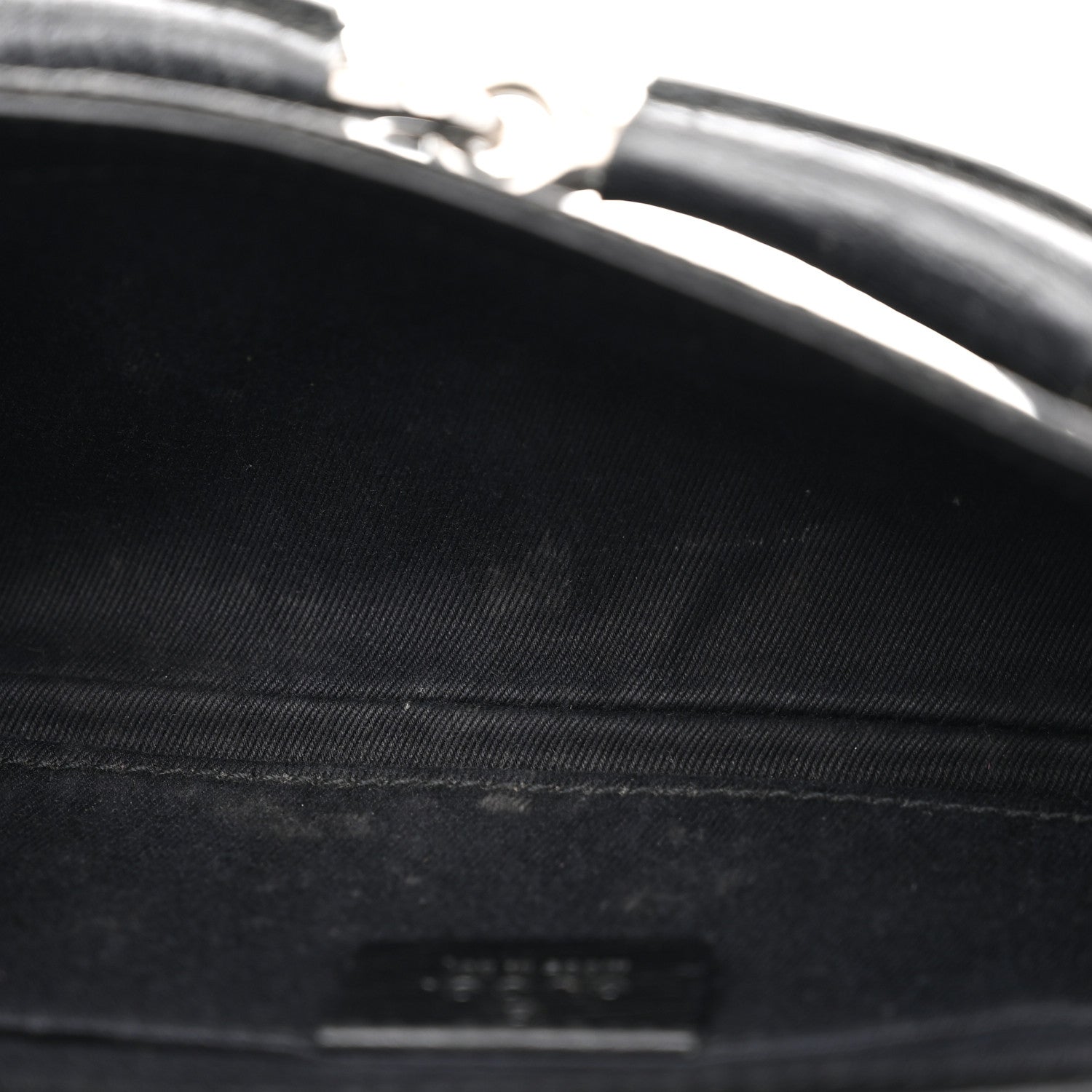 Gucci Monogram Horsebit Chain Clutch Black 5 of 13