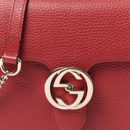 Gucci Dollar Calfskin Small Interlocking G Shoulder Bag Red 7 of 8