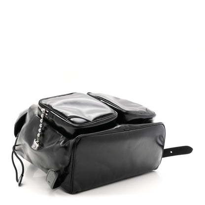 Louis Vuitton Shiny Calfskin Montsouris Cargo Backpack Black 4 of 10