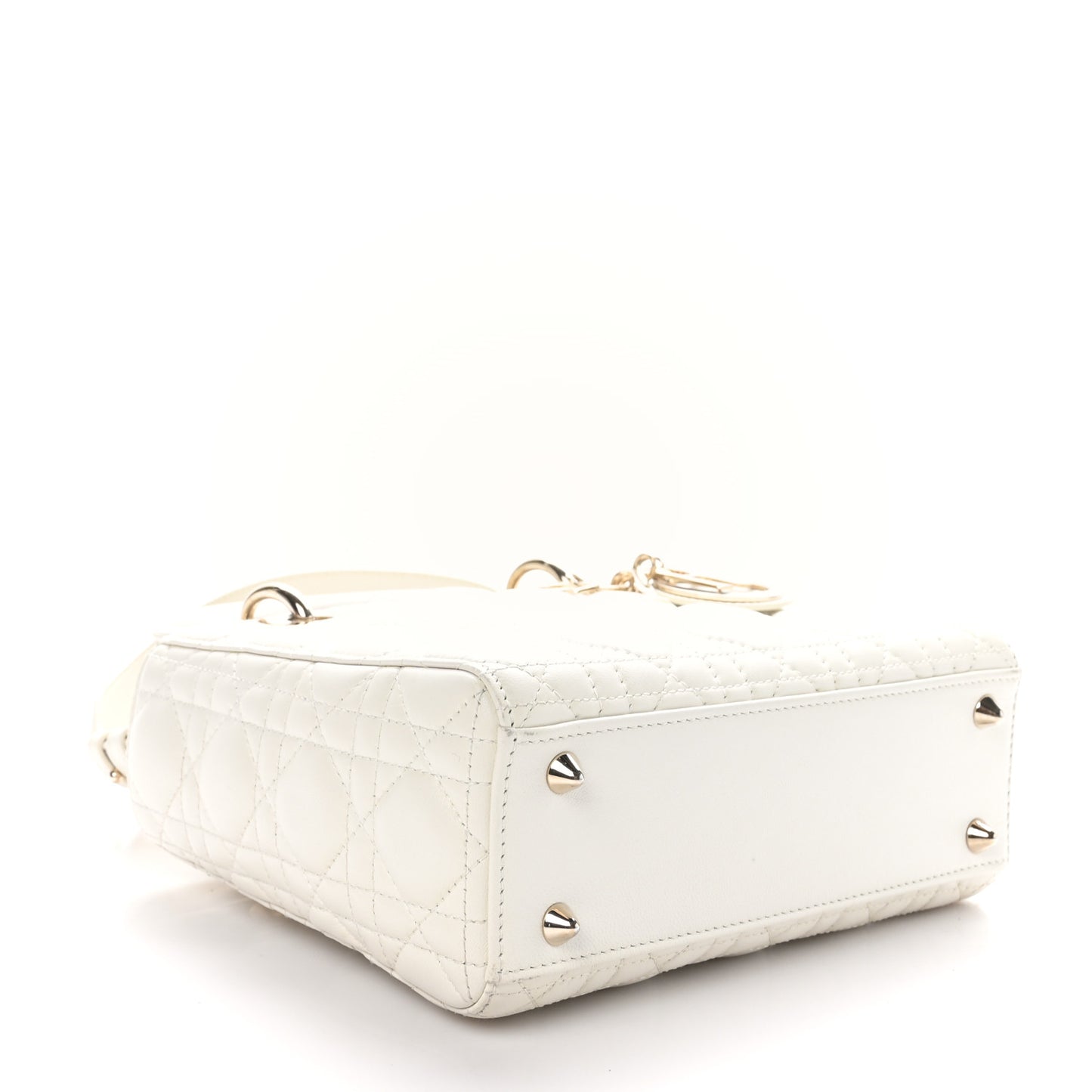 Lambskin Cannage Small My ABCDior Lady Dior White