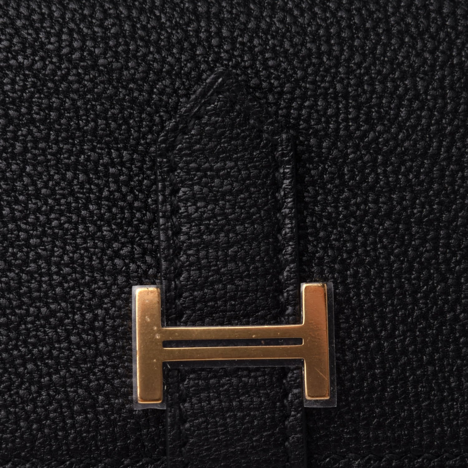 Hermes Chevre Mysore Bearn Card Holder Wallet Black 4 of 4