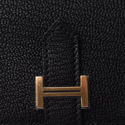 Hermes Chevre Mysore Bearn Card Holder Wallet Black 4 of 4