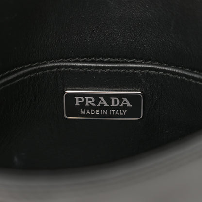 Prada Spazzolato Cleo Flap Shoulder Bag Black 6 of 12