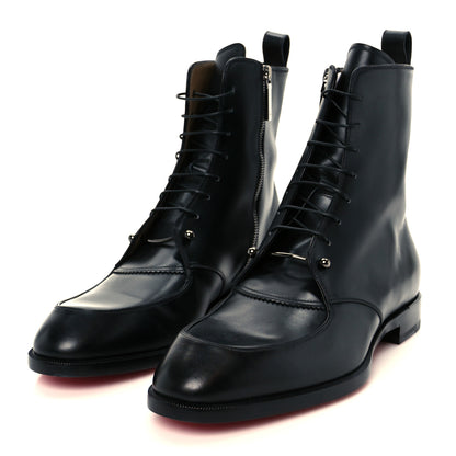 Christian Louboutin Patine Calfskin Mens Ajmone Flat Boots 43 Black 4 of 10
