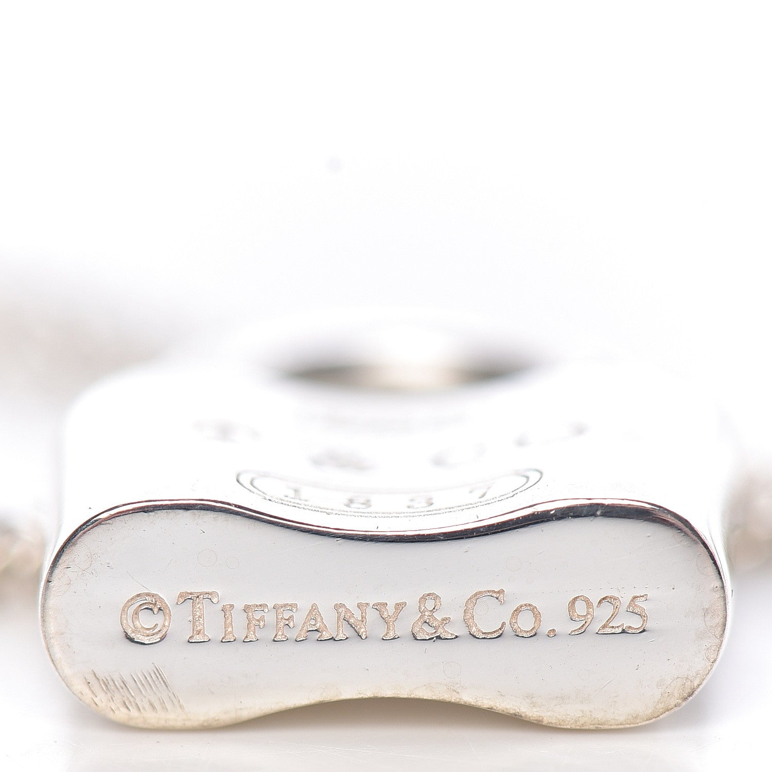 Tiffany Sterling Silver 1837 Lock Pendant Necklace 8 of 8