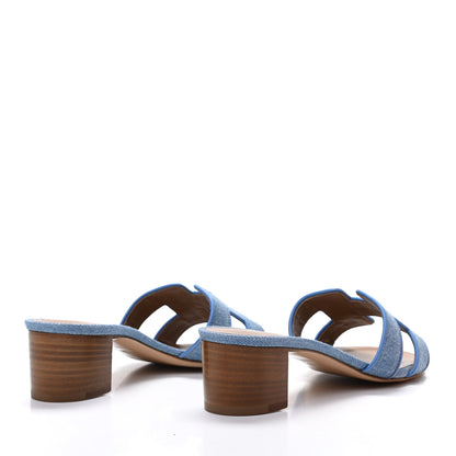Hermes Denim Oasis Sandals 36 Bleu Clair 4 of 8