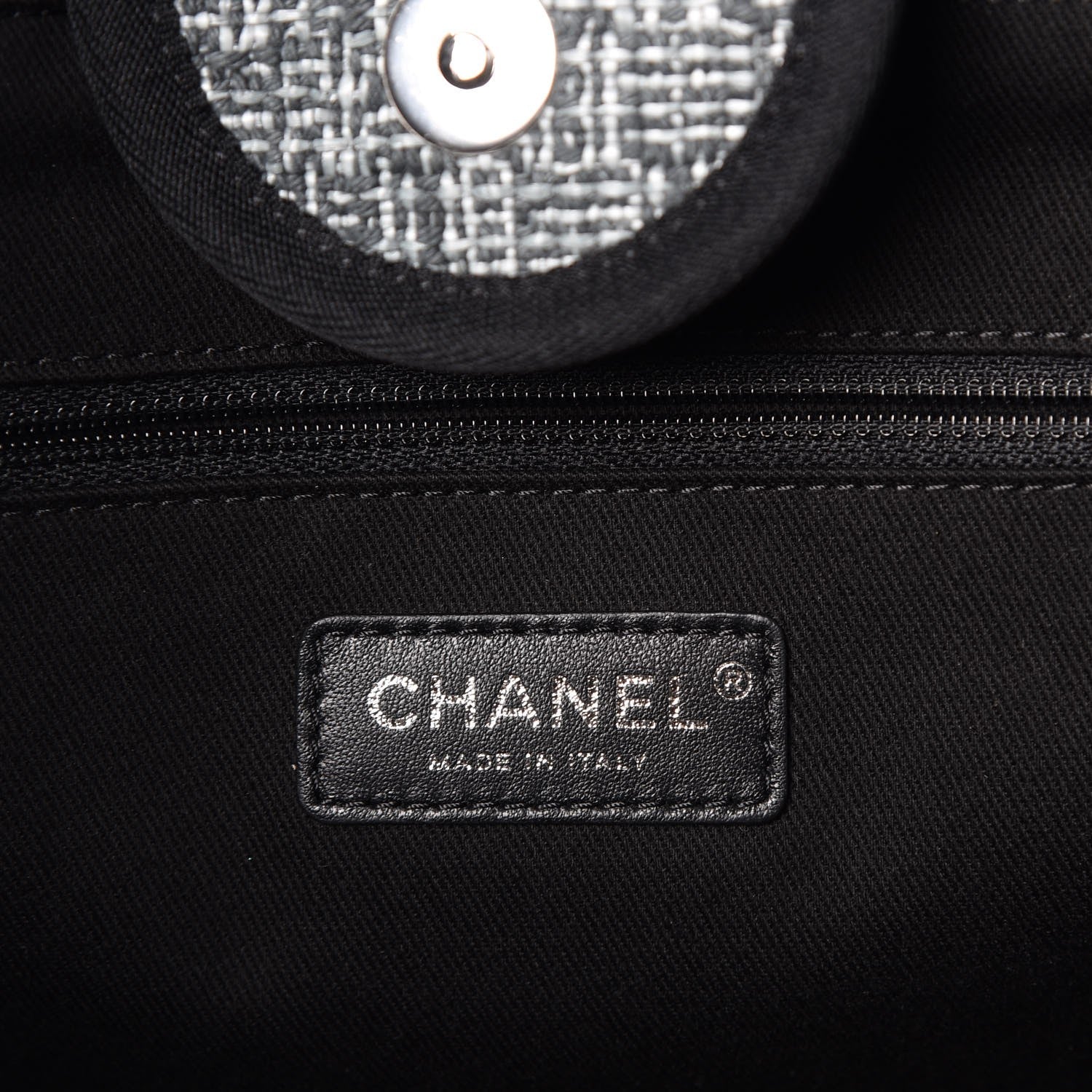 Chanel Canvas Large Deauville Tote Charcoal 7 of 8