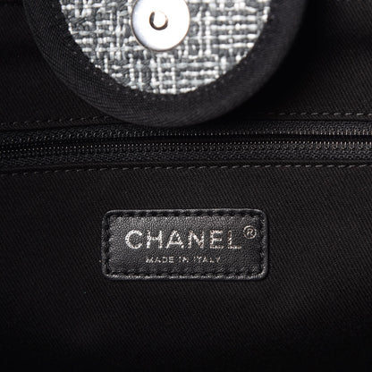 Chanel Canvas Large Deauville Tote Charcoal 7 of 8