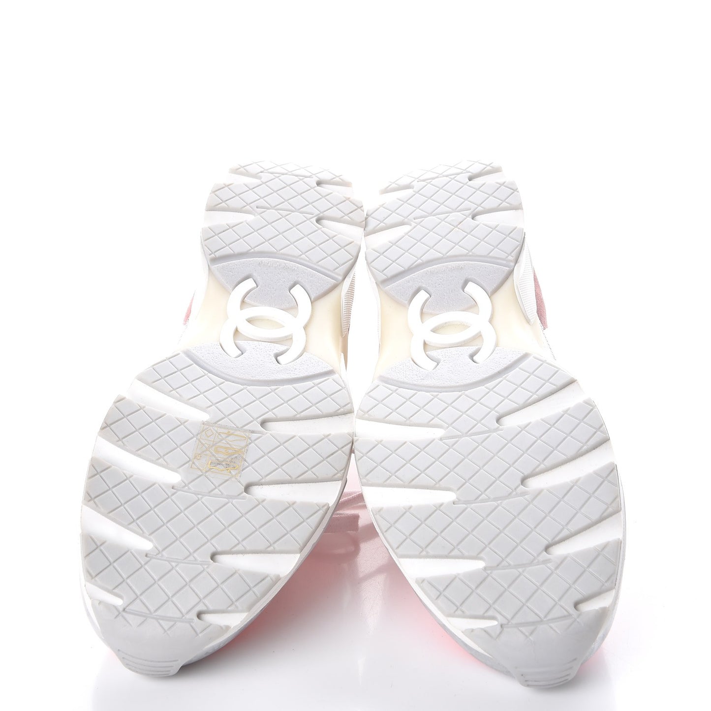 Tweed Suede Calfskin Sneakers 38 Silver Pink