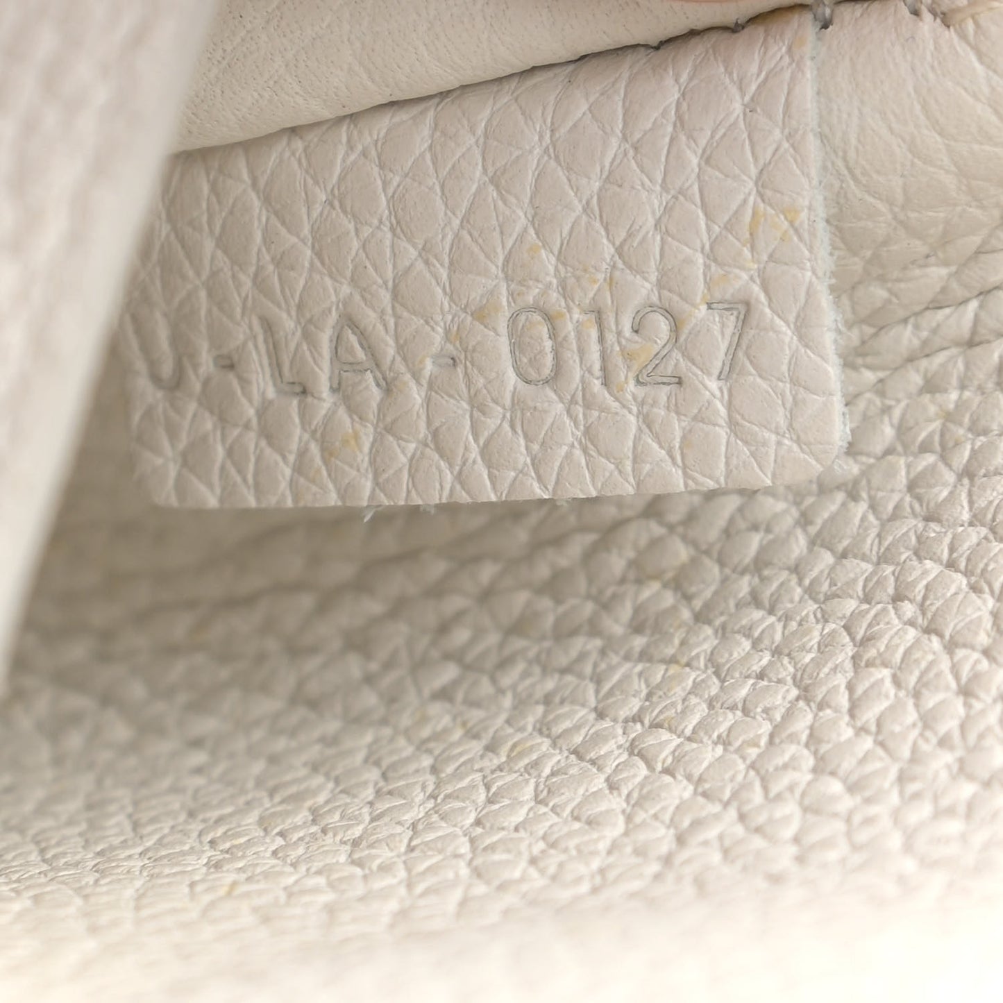 Baby Grained Calfskin Small Tri-Fold Bag White