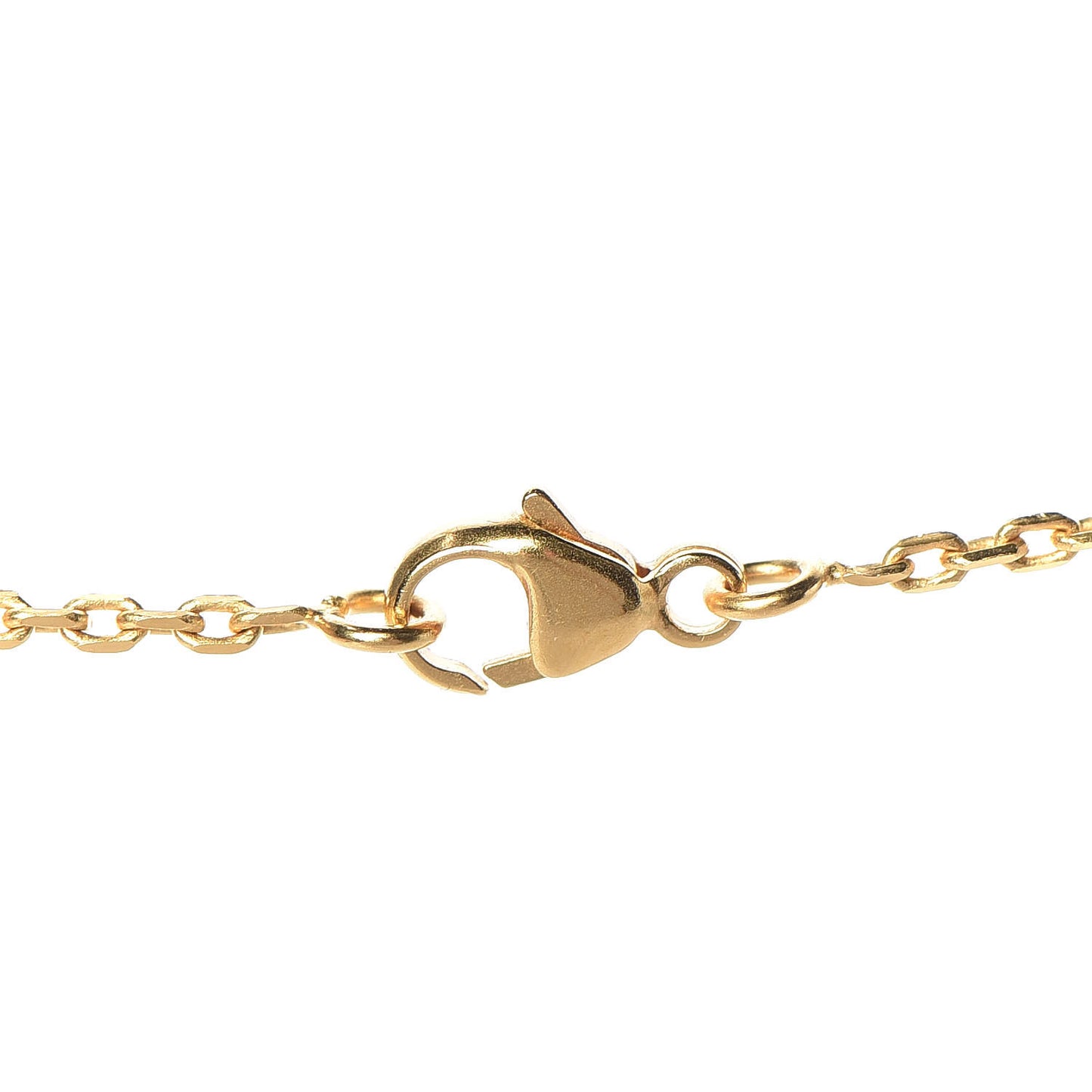 Lacquered Gold Pop H Pendant Necklace Marron Glace