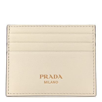 Prada Soft Grain Card Holder White 1 of 8