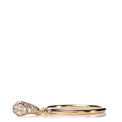 Tiffany 18K Yellow Gold Diamond Elsa Peretti Teardrop Charm Ring 48 4.5 3 of 5