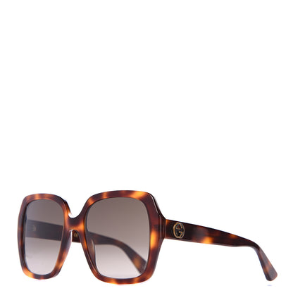 Gucci Acetate Square Frame GG0096S Sunglasses Tortoise 1 of 7