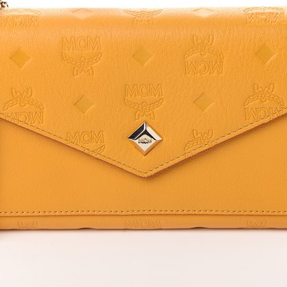 MCM Calfskin Ottomar Wallet On Chain Mango 8 of 9