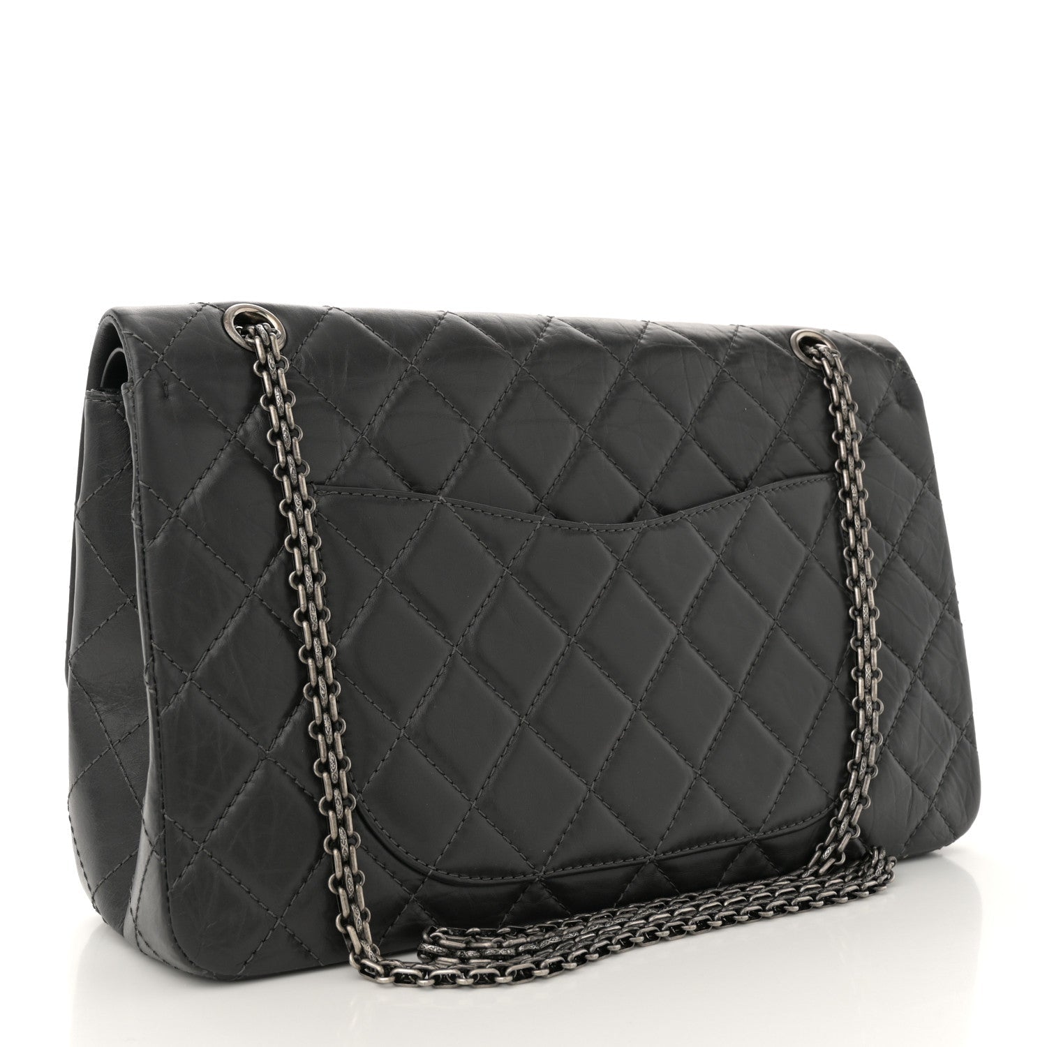 Chanel Aged Calfskin Quilted 2.55 Reissue 227 Flap Dark Grey 3 of 11