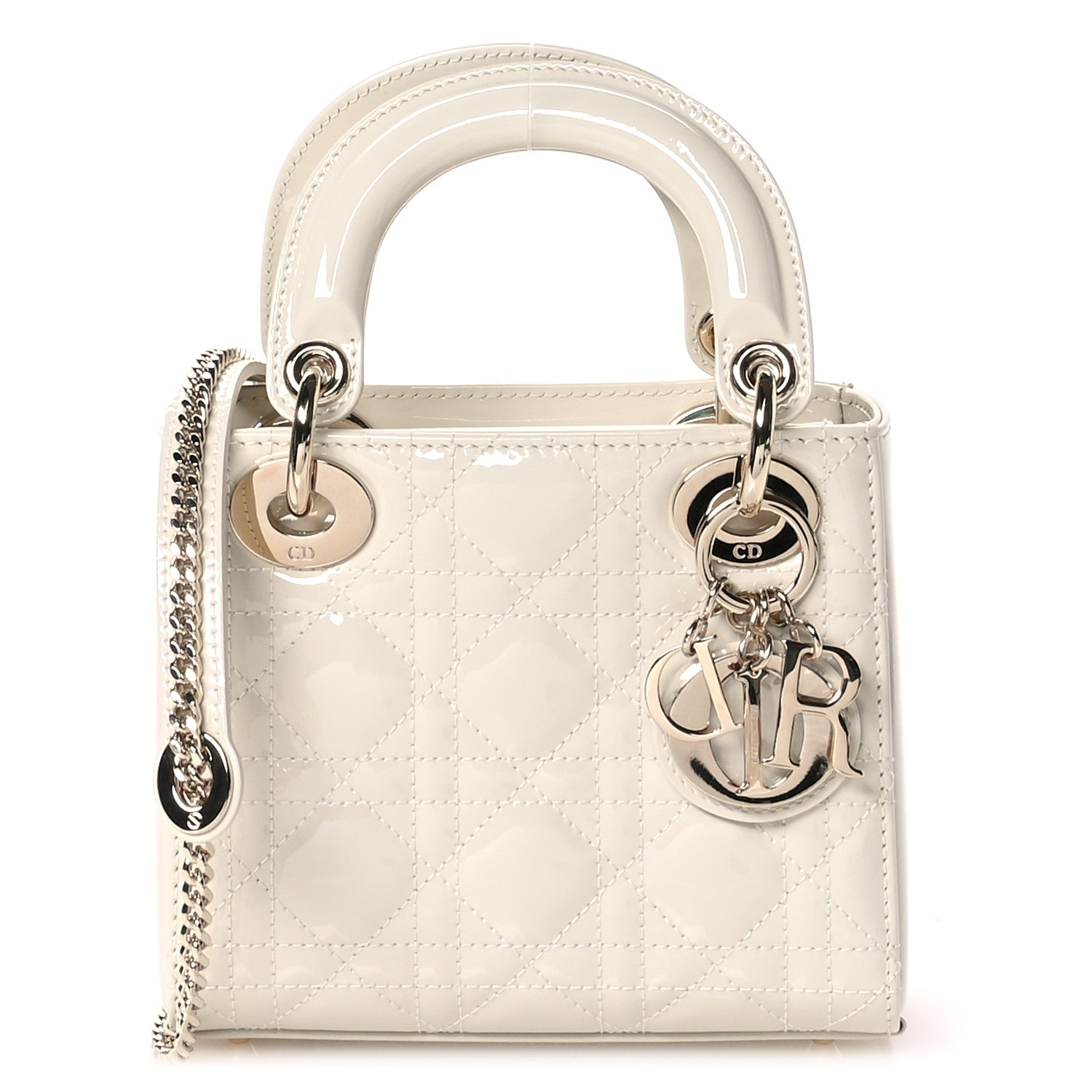 Christian Dior Patent Cannage Mini Lady Dior Latte 1 of 11