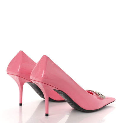 Balenciaga Shiny Calfskin BB Square Knife 80mm Pumps 37 Sweet Pink 3 of 9