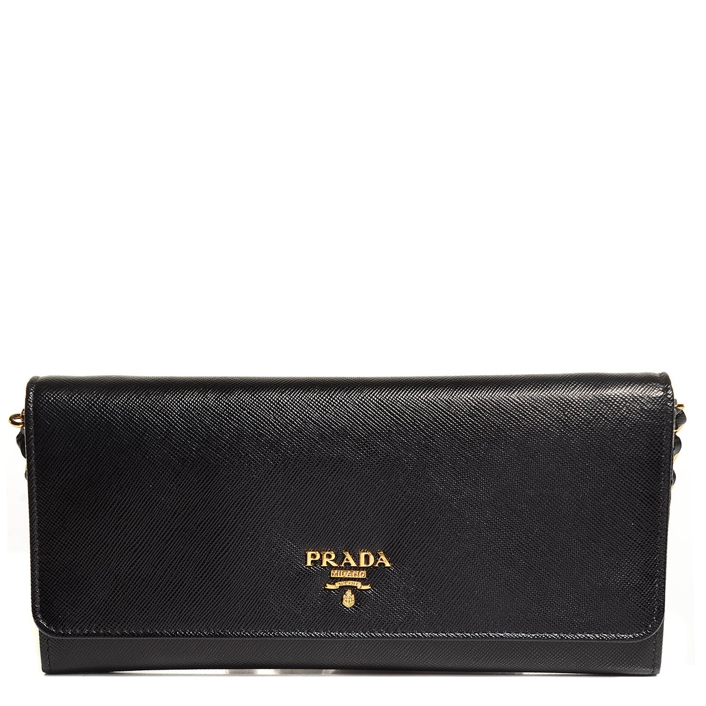 Saffiano Metal Oro Chain Nero Black