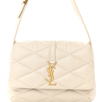 Saint Laurent Lambskin Quilted Le 57 Diamond Shoulder Bag Crema Soft 8 of 11