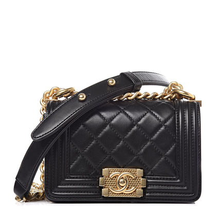 Chanel Lambskin Quilted Mini Boy Flap Black 1 of 13