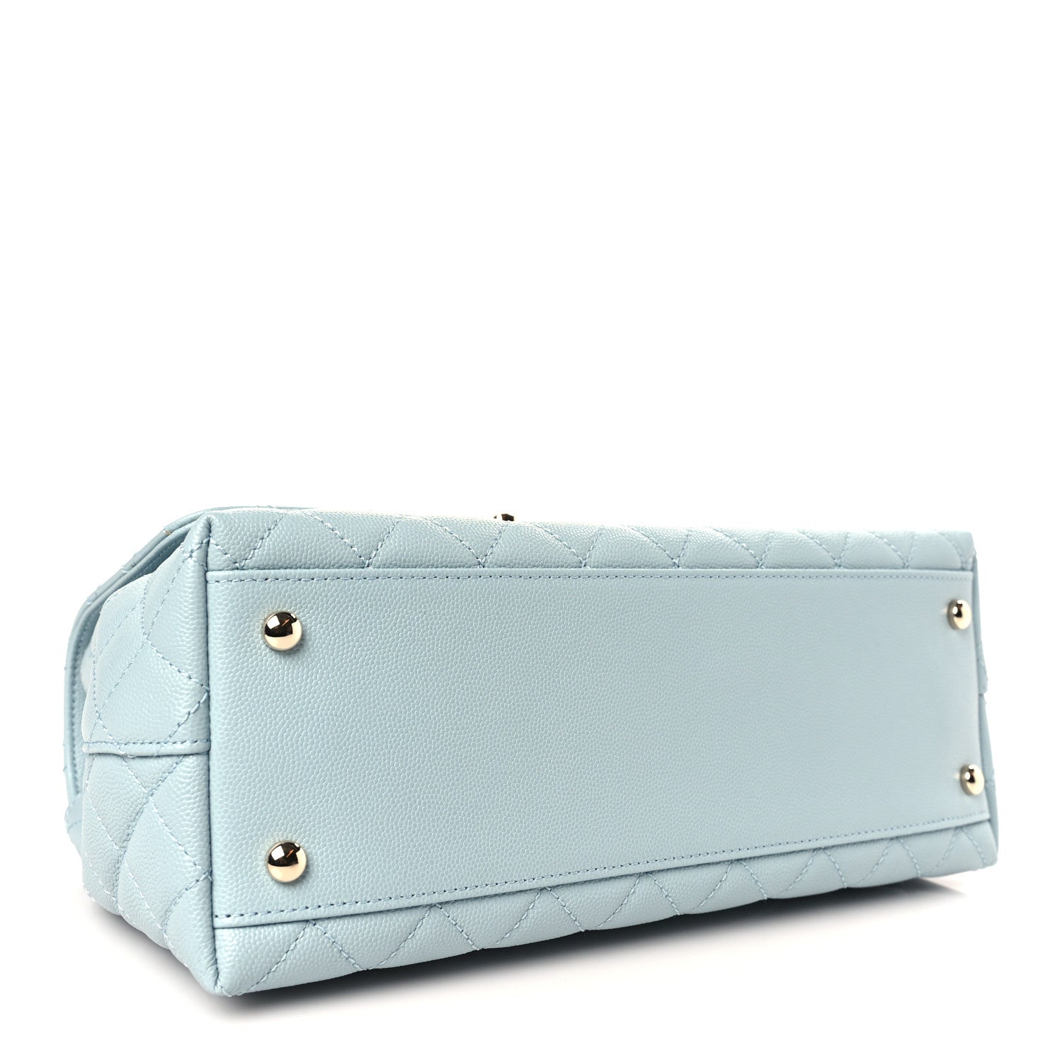 Chanel Caviar Quilted Small Coco Handle Flap Light Blue 4 of 10