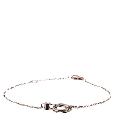 Cartier 18K Pink Yellow White Gold Pink Sapphire Trinity Bracelet 1 of 4