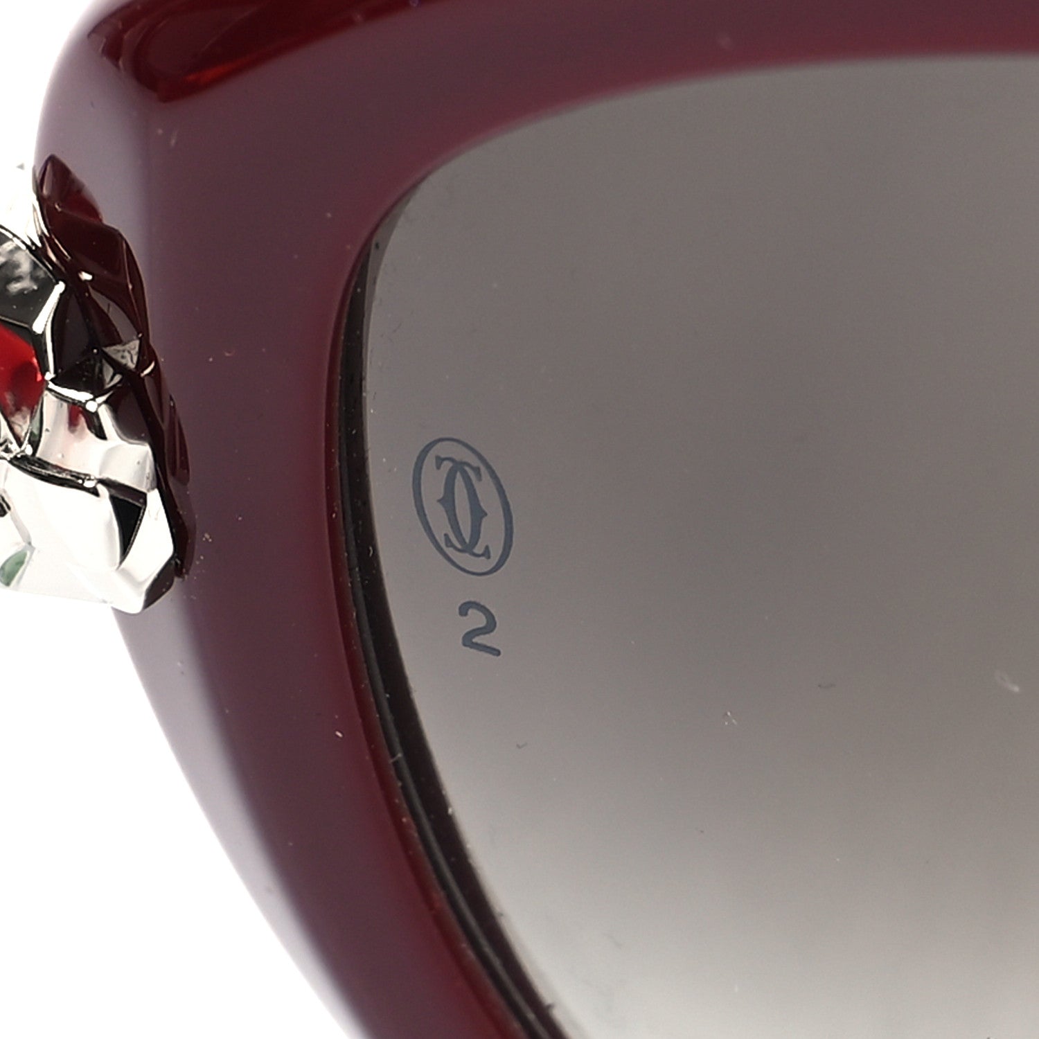 Cartier Panthere Wild De Cartier Sunglasses Burgundy 8 of 9