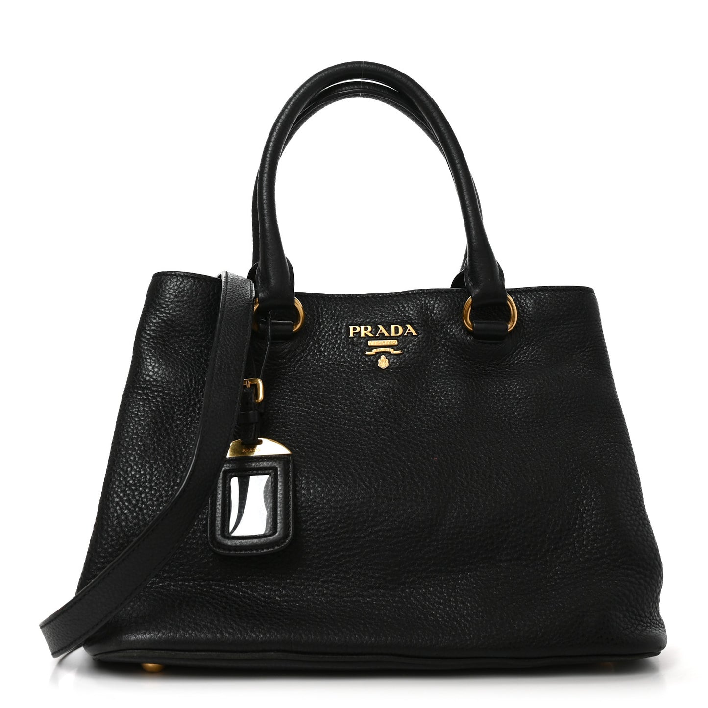 Vitello Phenix Top Handle Bag Black