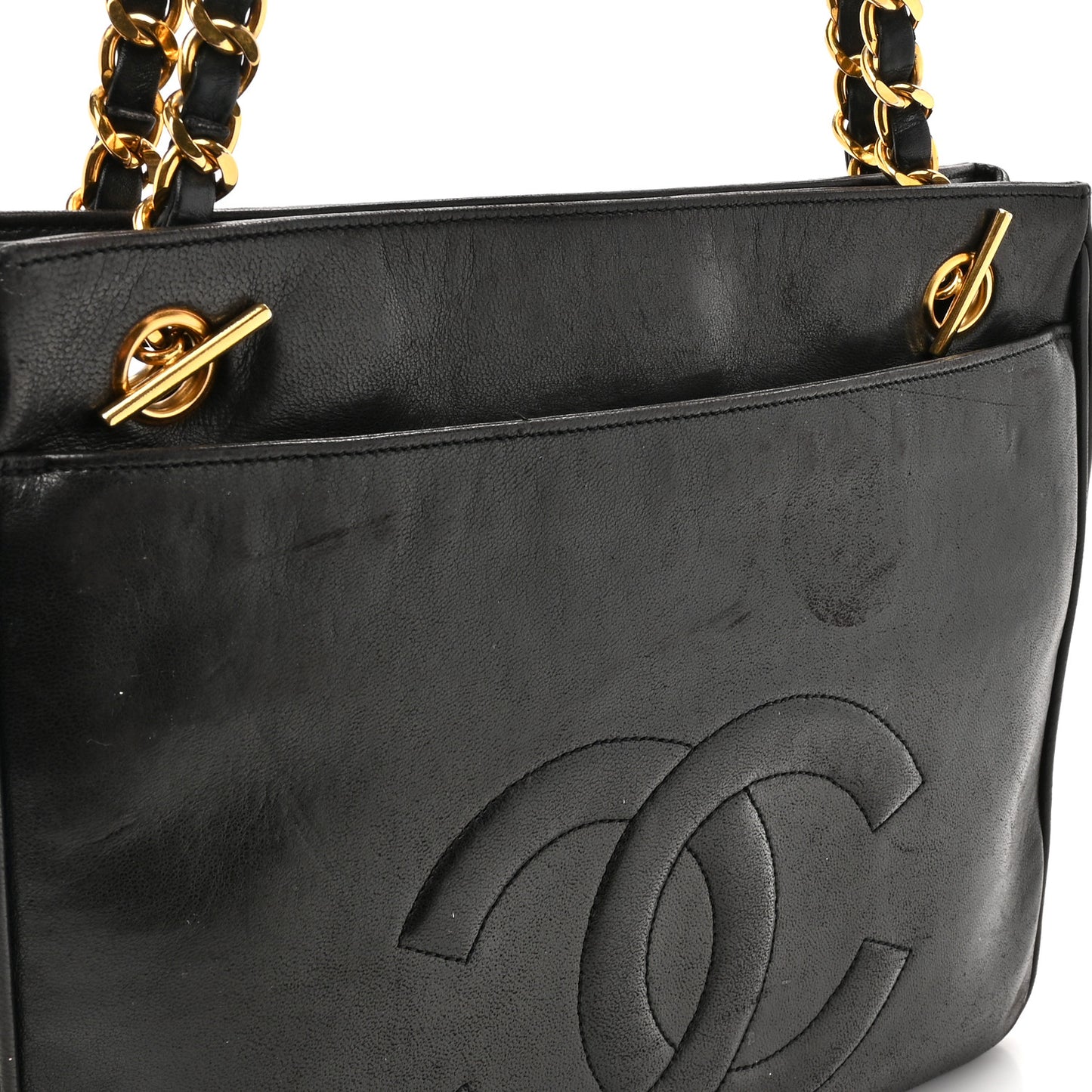 Lambskin Flap Shoulder Bag Black
