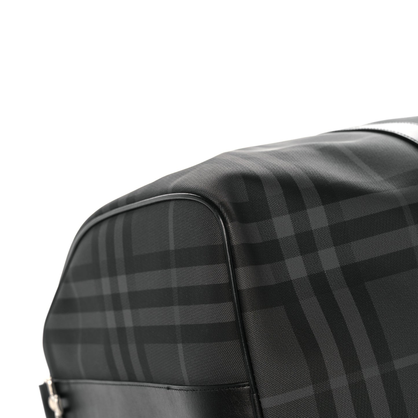 Nylon Smoked Check Duffle Bag Black