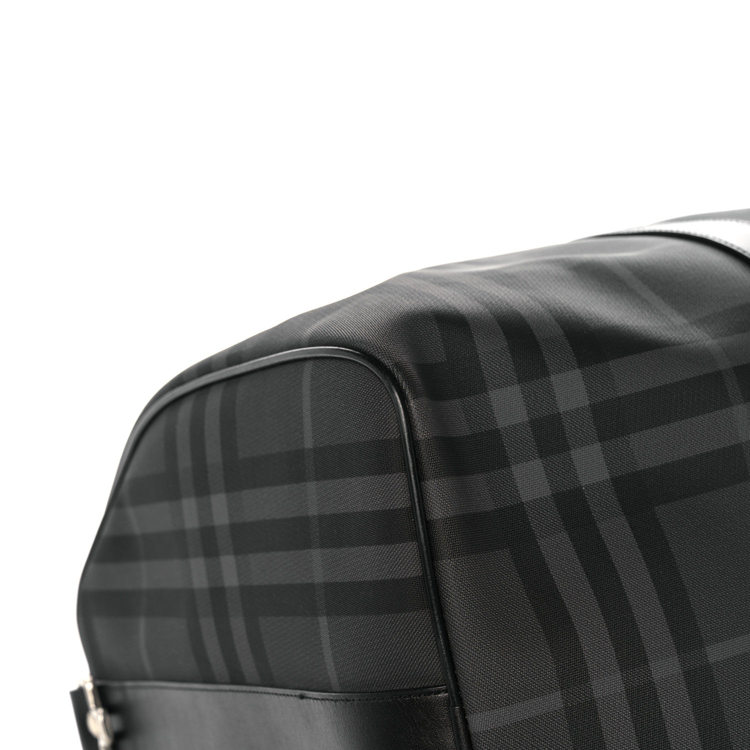 Burberry Nylon Smoked Check Duffle Bag Black 8 of 14