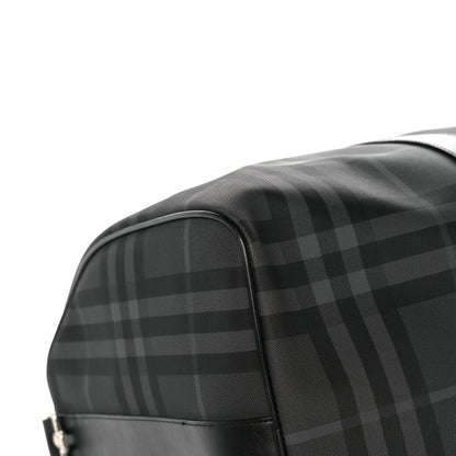 Burberry Nylon Smoked Check Duffle Bag Black 8 of 14