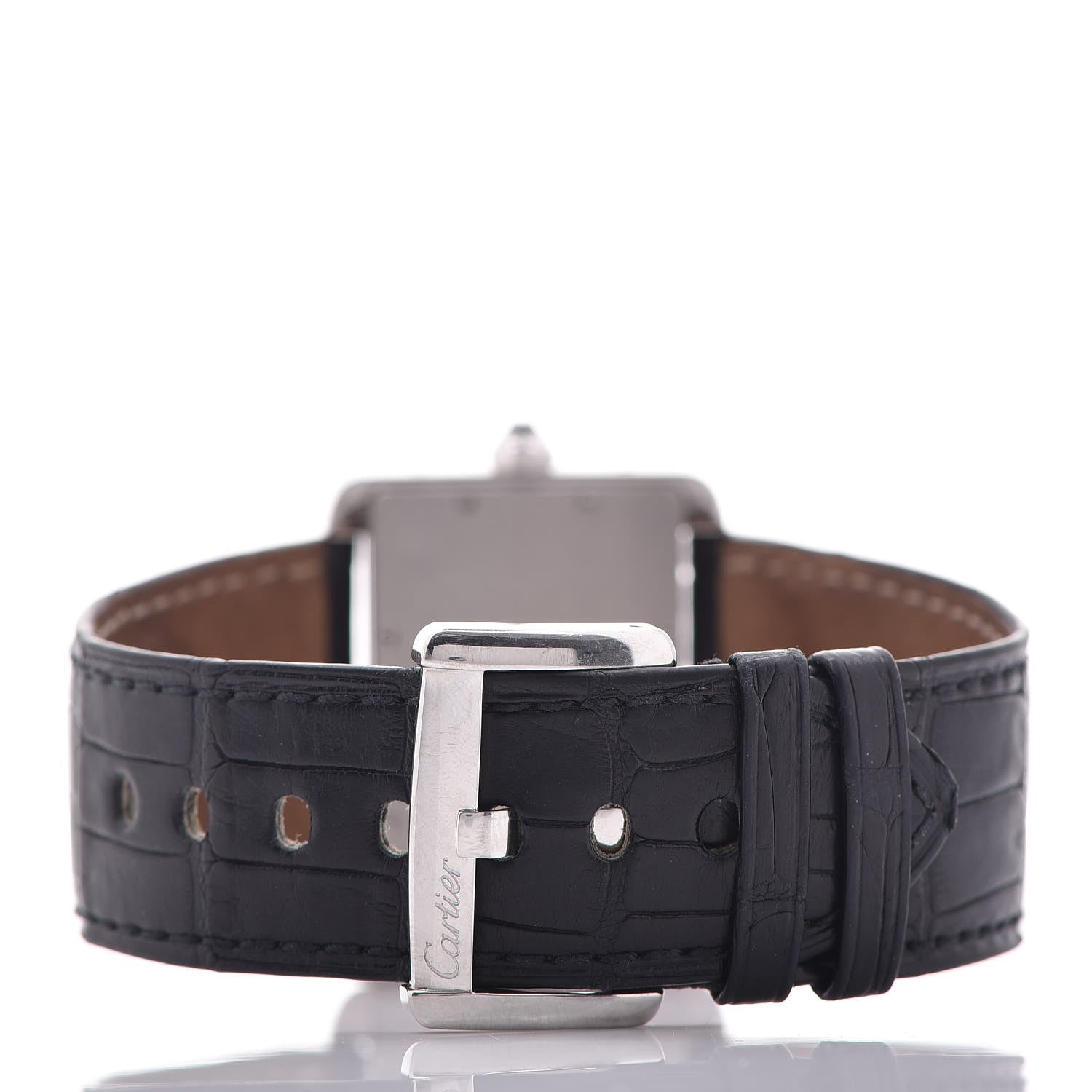 Cartier Stainless Steel Alligator 38mm Tank Divan Automatic Watch 4 of 10